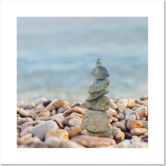 Stacked Rocks Meme- Rock balancing Wall Art by GoodyL